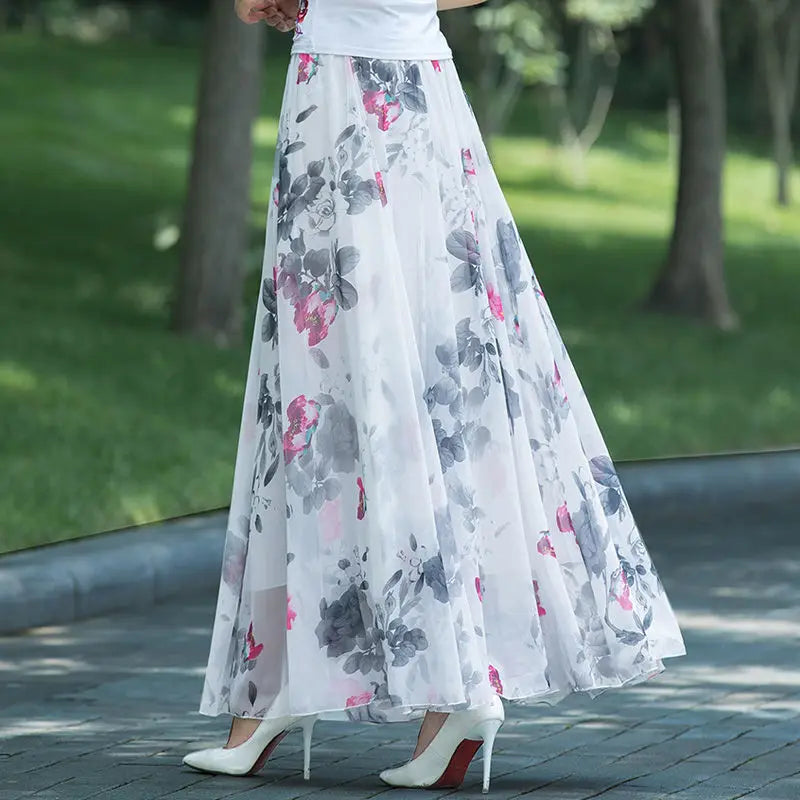 High Waist Skirts Womens Summer 2026 spring Elastic Waist Midi...
