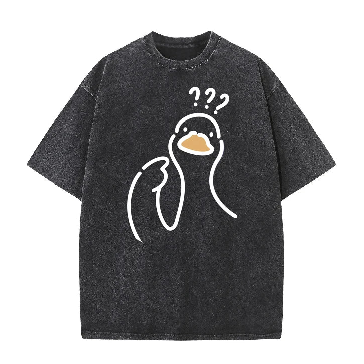 A Goose Full Of Doubts Graphic T-Shirt Summer O-Neck Short Slee...